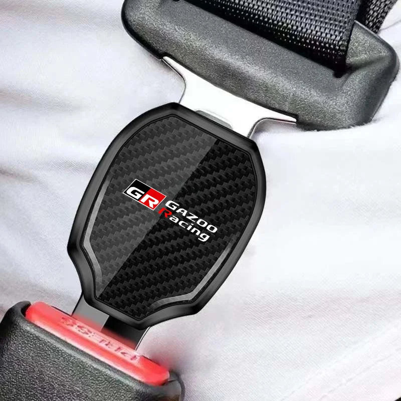 Car Seat Belt Clip Carbon Extender Lock Buckle Plug Car Accessories interior For Toyota GR Sport Gazoo Racing RAV4 C-HR Mirai