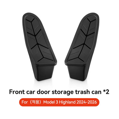 YZ  For Tesla 2025 Model 3 Y Highland Juniper Door Storage Box Tesla Door Trash Can Interior Storage Modification Accessories