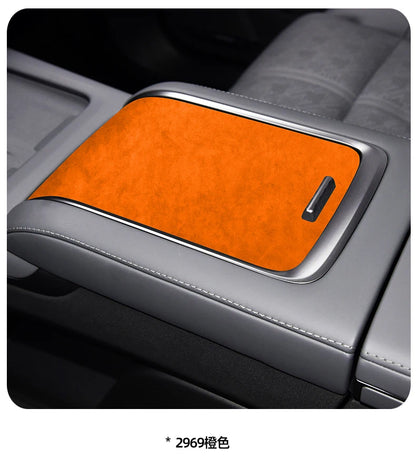 For ZEEKR 7X 2025 Super Suede Interior Accessory, Car Central Control Sliding Cover Panel Steering Wheel Decal Air Outlet Trim