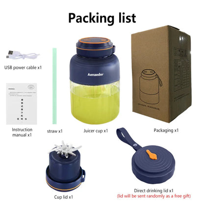 1300ml New Wireless Portable Fruit Juicer Charging Small Complementary Food Crushed Ice Household Multifunctional Juicer 2026