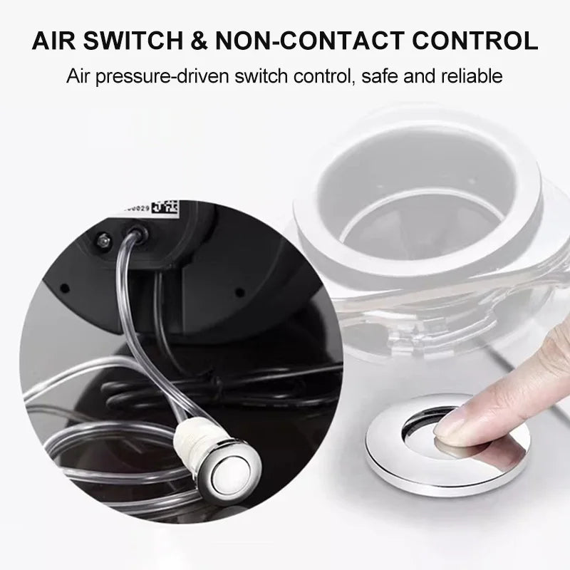 Home Kitchen Garbage Disposer High Speed Grinding With Dishwasher Stainless Steel Body For Bones Fruit Peels Coffee Grounds