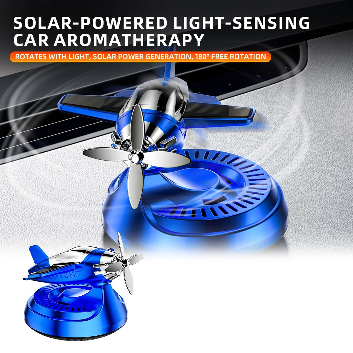 Solar Car Air Freshener Perfume Helicopter Decor Interior Decor Solar Car Rotating Aromatherapy Perfume Car Decorative Accessori