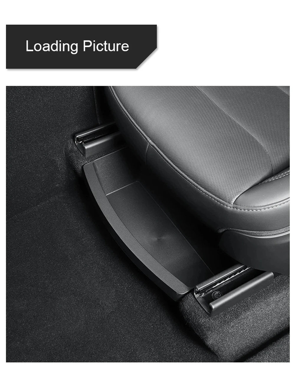 Under Seat Storage Box Organizer for Tesla Model Y Juniper 2025 2026 Underseat Storage Tray Bin Trash Can Car Travel Accessories