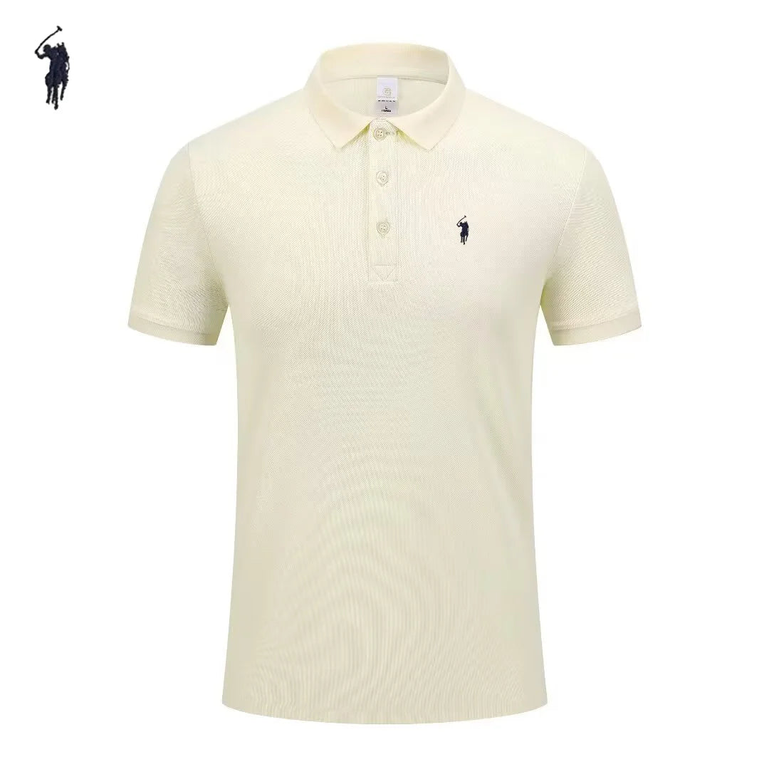 Luxury brand polo shirt short sleeved men's exquisite embroidered top summer new comfortable breathable business casual T-shirt