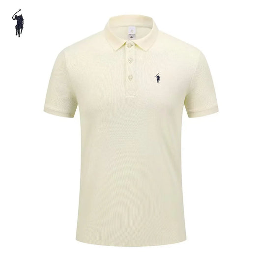 Luxury brand polo shirt short sleeved men's exquisite embroidered top summer new comfortable breathable business casual T-shirt