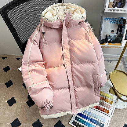 2025 Winter new style Men's Thicken Warm fashion Parka Jackets  Men's Casual Coats Hooded Windbreak Cotton Padded Down Jacket