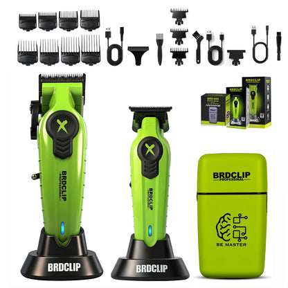 BRDCLIP New White Professional FA1C-T-609 Barber Hair Clipper Set Men's 10000RPM Electric Shaver Hair Trimmer Barbershop Tools