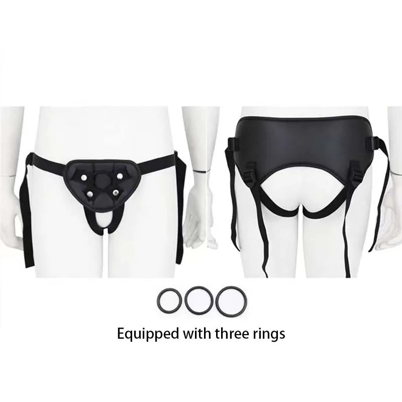 Adjustable Waist And Thigh Soft Leather Strap-On Dildo Harness Adult Sex Toy for Women Pegging Comfortable Wear Pants for Dildos