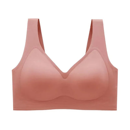 Large Size Thin Jelly Anti-Sagging Adjustable Large Breasts Appear Smaller Seamless Women's Rimless Bra Sexy Female Lingerie