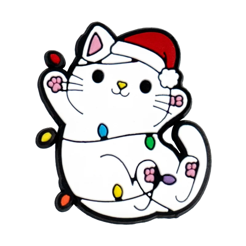 1/25PCS Christmas Style Shoe Charms Xmas Style Snowman Christmas Outfit Snowflake Shoe Accessories Pins for Clog Pins Buckles