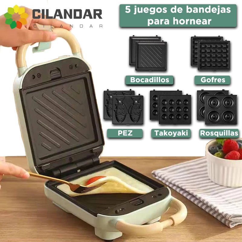 YIDPU 2026 3-in-1 Electric Toaster Waffle Maker Breakfast Pancake Donut Egg Waffle Fish Cake Oven - Sandwich Maker