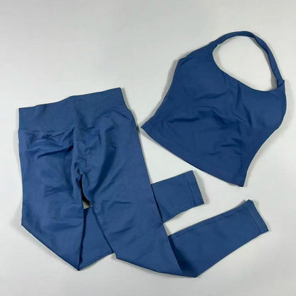 2 Pieces Sportswear Women Yoga Set Gym Clothes Sportswear Yoga Suits High Waist Scrunch Fitness Tracksuits  Pilates Set