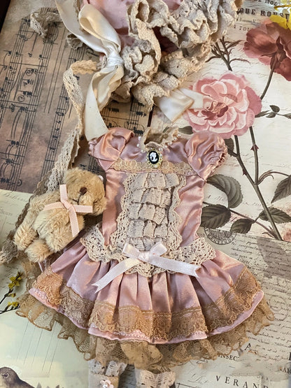 Dula Doll Clothes Dress Vintage Tea Dyeing Skirt Blythe Qbaby OB24 OB22 Azone Licca ICY JerryB 1/6 Doll