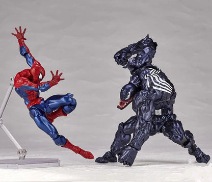 AMAZING YAMAGUCHI Carnage Venom Spider Man Marvel legends Action Figure Joint Movable Change Face Statue Model kids for Toy Gift