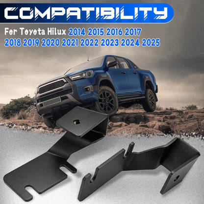 Hood Ditch LED Light Brackets for 2014-2025 Toyota Hilux ,Offroad Hood Hinge Light Mount Brackets kit for Pod Work Lights.