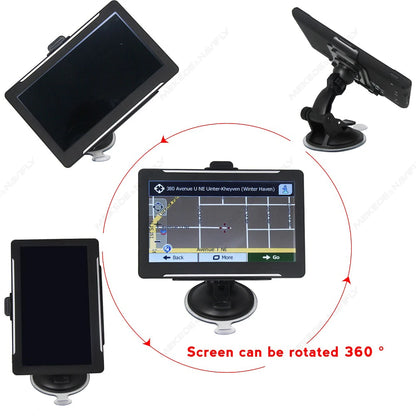 Car GPS Navigation 7 Inch Touch Screen Europe GPS Navigator Truck Sunshade Sat Nav Map GPS Navigators Support TF Music FM Video