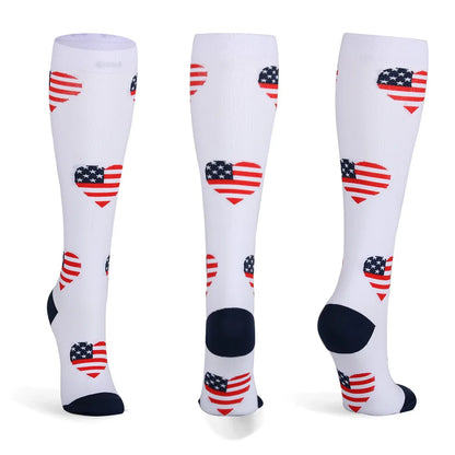 S-XXL Compression Socks Compression Socks for Varicose Vein Calf Riding Socks Stretch Open Toe Knee Socks