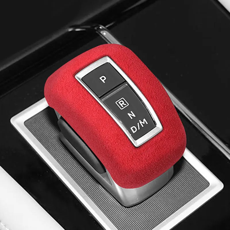 Made of Alcantara For Mitsubishi Outlander 2023 Car Gear Shift Boot Cover Trim Sticker Anti Scratch Interior Tuning Accessories