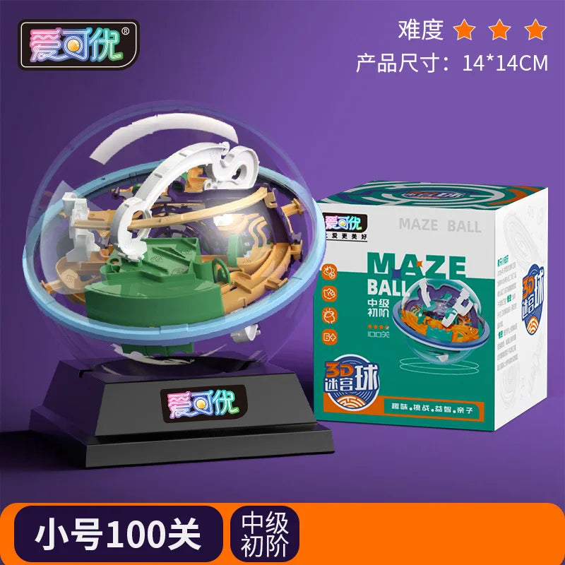 3d Stereo Maze Ball Educational Toys For Children Boys Logic Thinking Training Birthday Gift Brain Teaser Game Plaything
