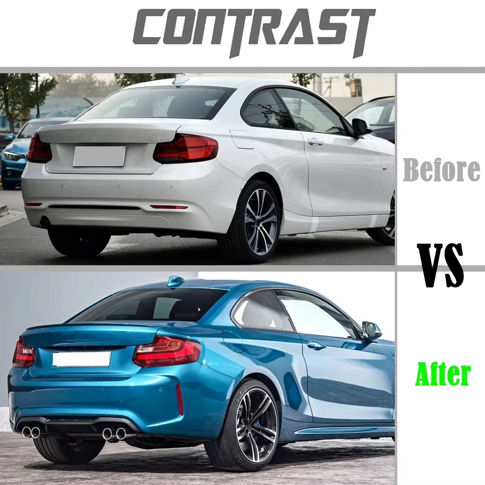 For BMW 2 Series M2 F22 F23 F87 M Carbon Look / Glossy Black Rear Trunk Lid Car Spoiler Wings Tuning Exterior Accessories