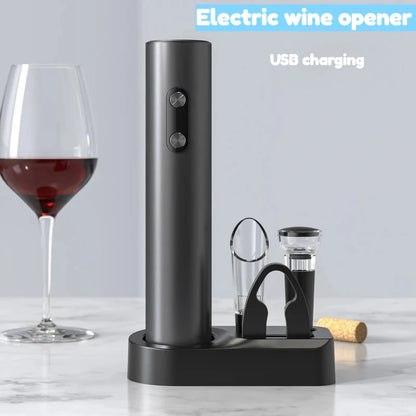 Electric wine opener USB charging,three piece tipping device and foil cutting machine,for kitchen bar banquetparty wine opener