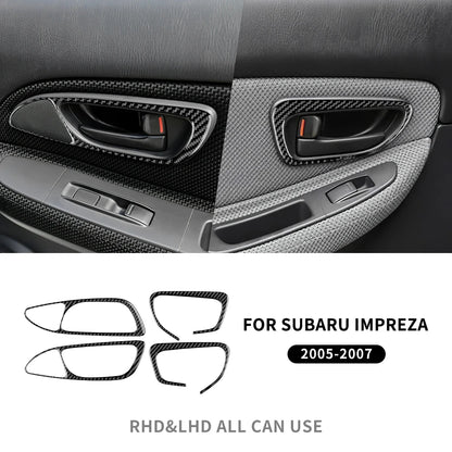 Real Soft Carbon Fiber Sticker For Subaru Impreza 2005 2006 2007 Gear Shift Panel Outlet Vent CD Frame Interior Accessories