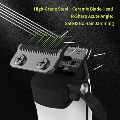 Komei Professional Hair Clipper F1 - Super Motor with External Brushless Trimmer, Men's Electric Shaver KM-1593