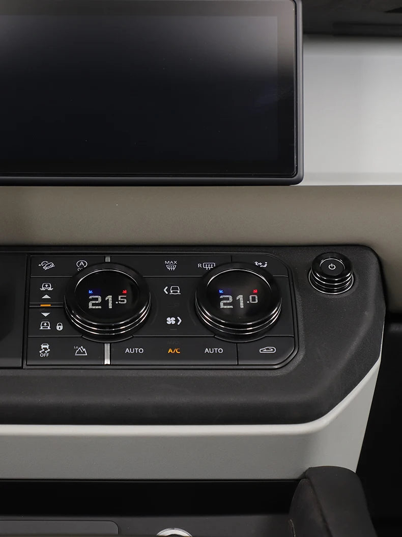 cheya Car central control air conditioner volume knob decorative cover For Land Rover Defender 110 2020+ Aluminum accessories