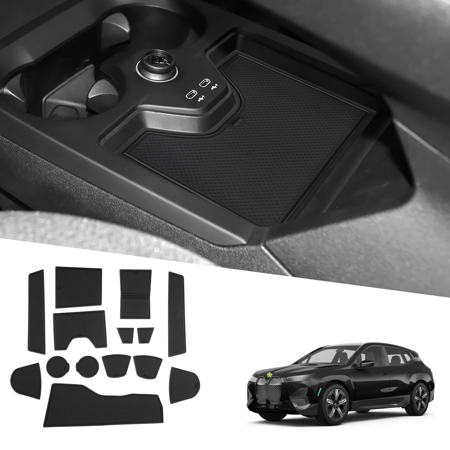 LFOTPP Car Door Groove Mat for BMW iX I20 EV 2022 2023 2024 2025 Anti-Slip Door Gate Slot Pats Auto BMW iX I20 2025 Accessories