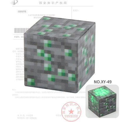 2CM Light-up Magnetic Square Building Blocks Replacement Parts DIY Educational Assembly Street Scene Lamp Bricks Kid Toy