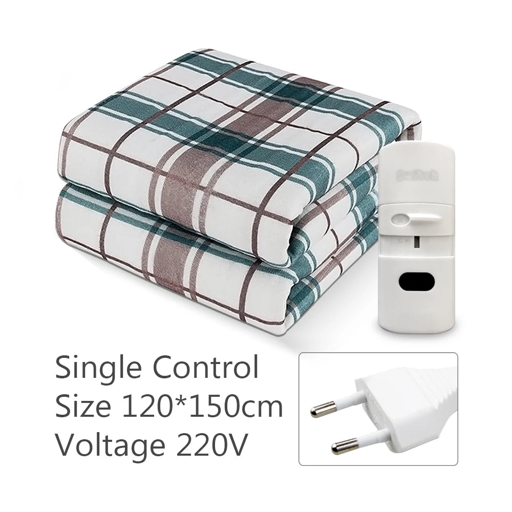 220V Electric Blanket Automatic Thermostat Electric Heating Blanket Body Warmer Thermal Mattress for Winter Home Office Use