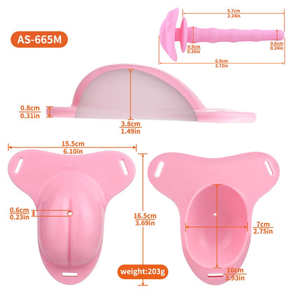 ANOSX Male Chastity Cage Soft Silicone Penis Cages With Chastity Belt Labia Urethral Plug Imitation Clitoris Cock Lock BDSM