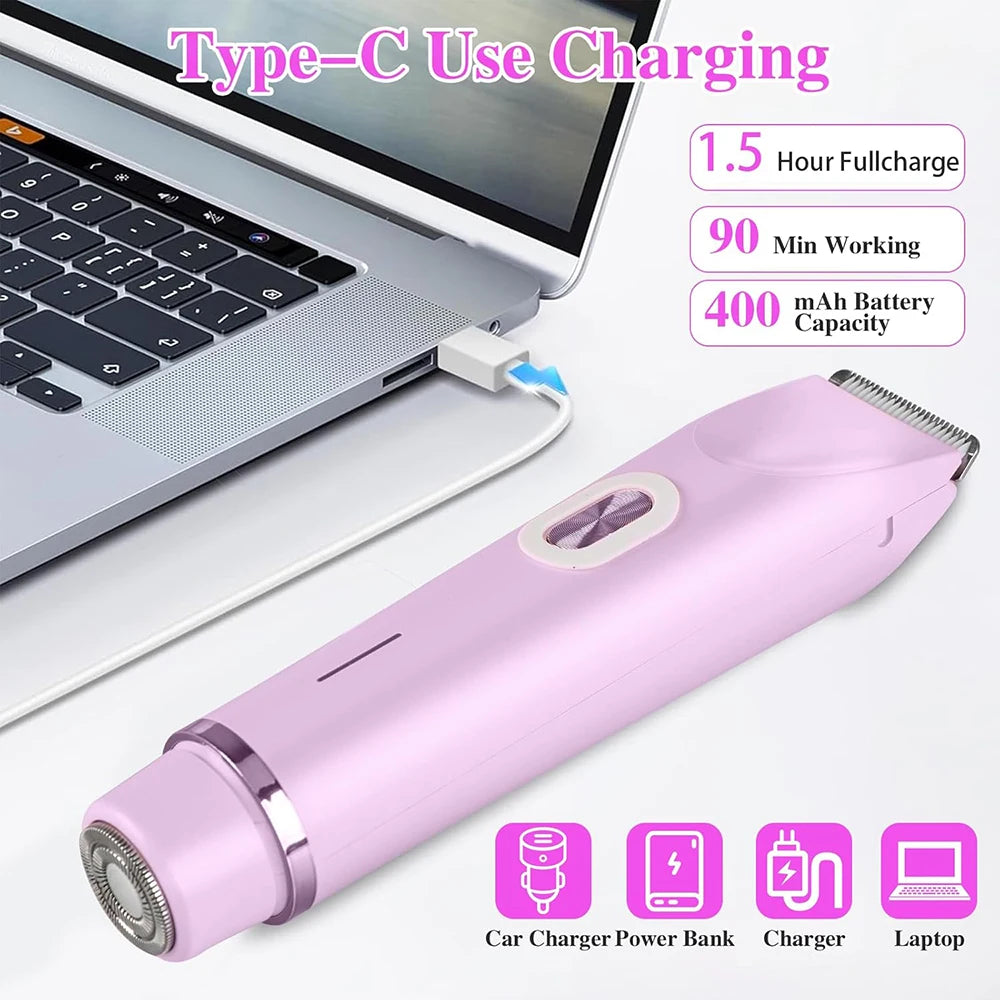 Electric Razor Woman Shaver Painless Mustache Epilator Leg Bikini Body Hair Trimmer for Women Facial Epilator Hair Remover