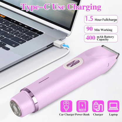 Electric Razor Woman Shaver Painless Mustache Epilator Leg Bikini Body Hair Trimmer for Women Facial Epilator Hair Remover
