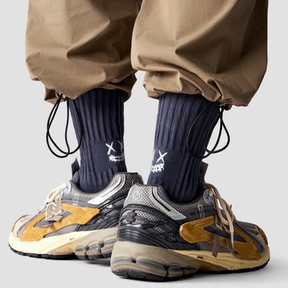 4 pairs of men's cotton socks running breathable ankle socks casual sports socks men's bicycle socks smiling face style