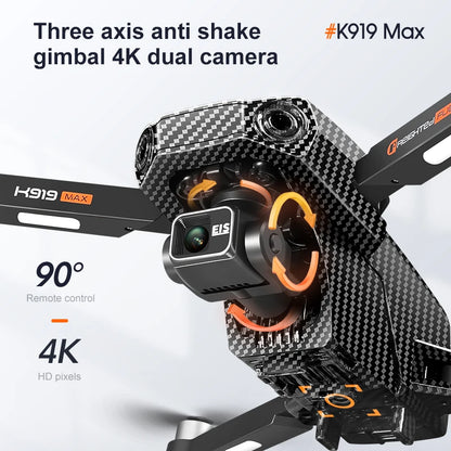 New K919 MAX Drone 8K GPS Professional HD 3-axis Gimbal Aerial Screen Remote Control Aircraft 5G HD Dual Camera Security drone