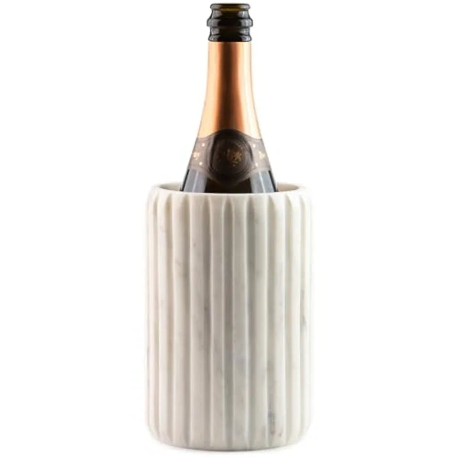 Marble Wine Chiller, Champagne Bucket for Parties, Bottle Cooler for Dining Tables, Outdoor Patios and More - Handcrafted Natur