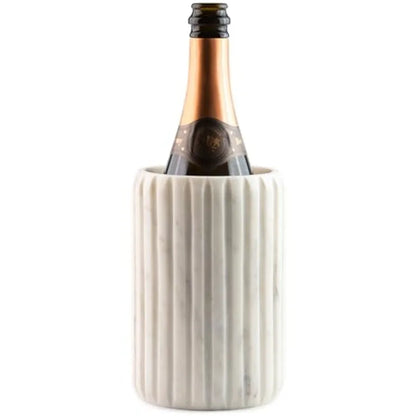 Marble Wine Chiller, Champagne Bucket for Parties, Bottle Cooler for Dining Tables, Outdoor Patios and More - Handcrafted Natur