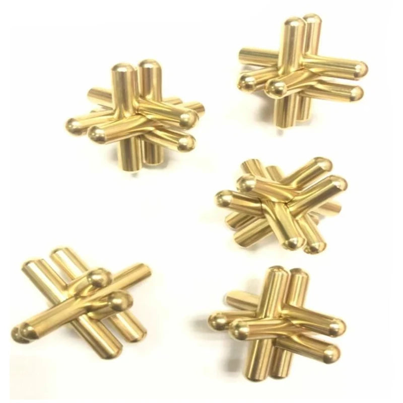 Luban Lock Metal Puzzles Brain Teasers Hard IQ Test Mind Challenge Assembly & Disentanglement Educational Toys For Adult Teens