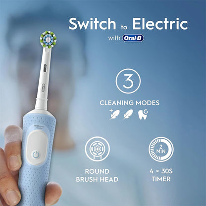 Oral B Electric Toothbrush D103 3D Action Daily Clean Teeth 3 Modes Visible Pressure Sensor Gum Cares Waterproof Rechargeabl