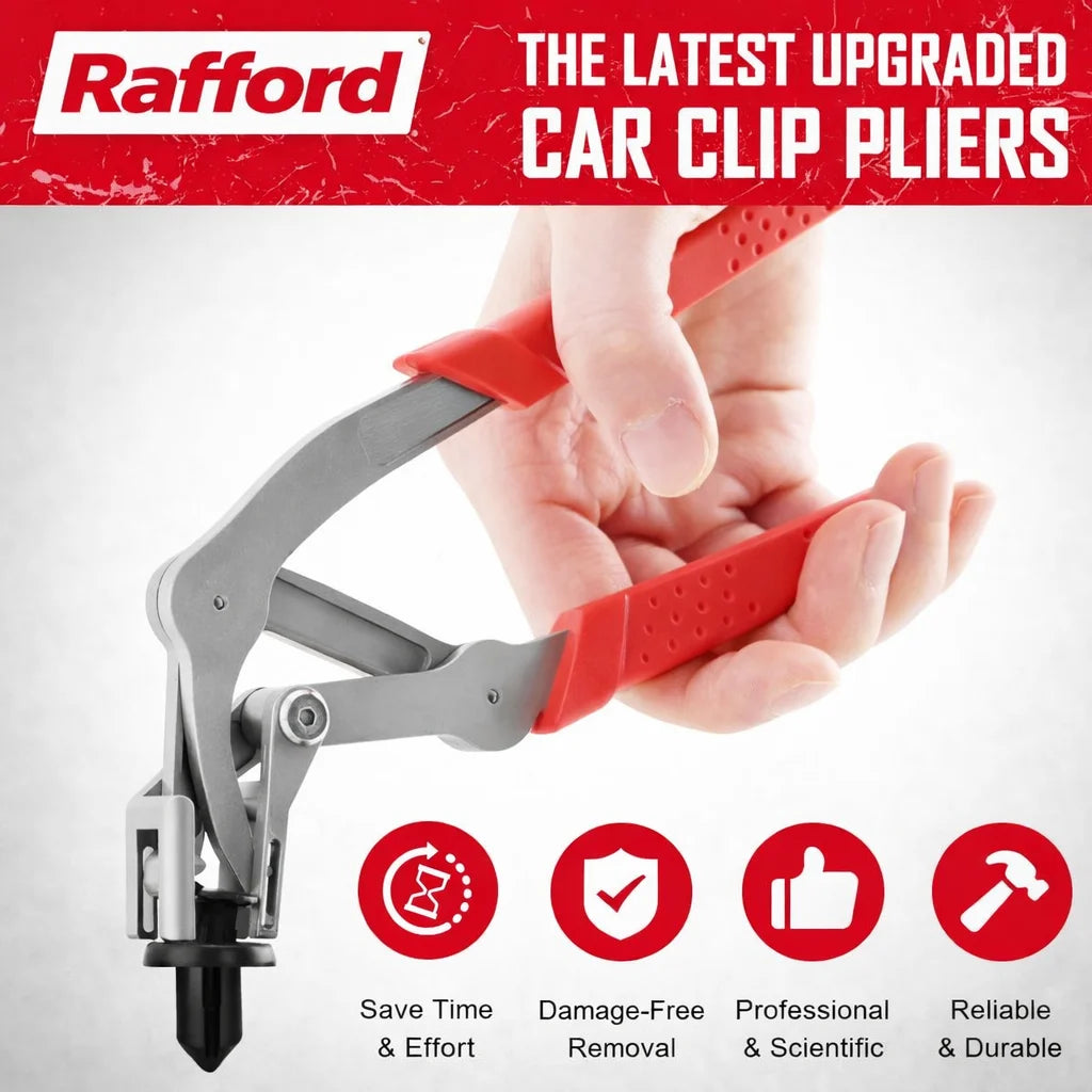 Rafford Car Clip Removal Pliers, Trim Fastener Remover Tool, Push Rivet Puller, Damage-Free Auto Panel Clip Plier