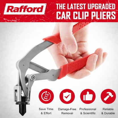 Rafford Car Clip Removal Pliers, Trim Fastener Remover Tool, Push Rivet Puller, Damage-Free Auto Panel Clip Plier