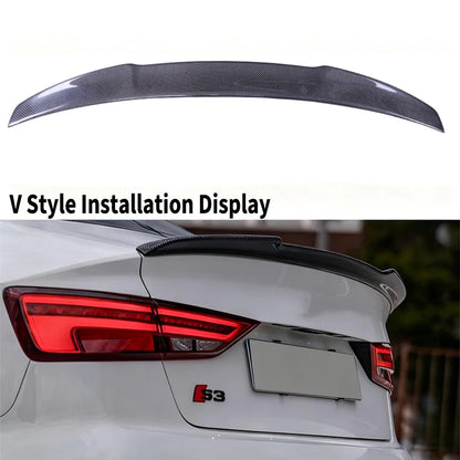 For Audi A3 S3 RS3 8V 2013-2020 Rear Trunk Wing Carbon Fiber M4/PSM/R/V/HK Style Spoiler Tail Fin Guard Board Kits Accessories