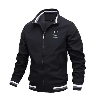 2026Men's button-down casual zip-up jacket - Outdoor sport coat - Men's windproof jacket - Waterproof bomber jacket