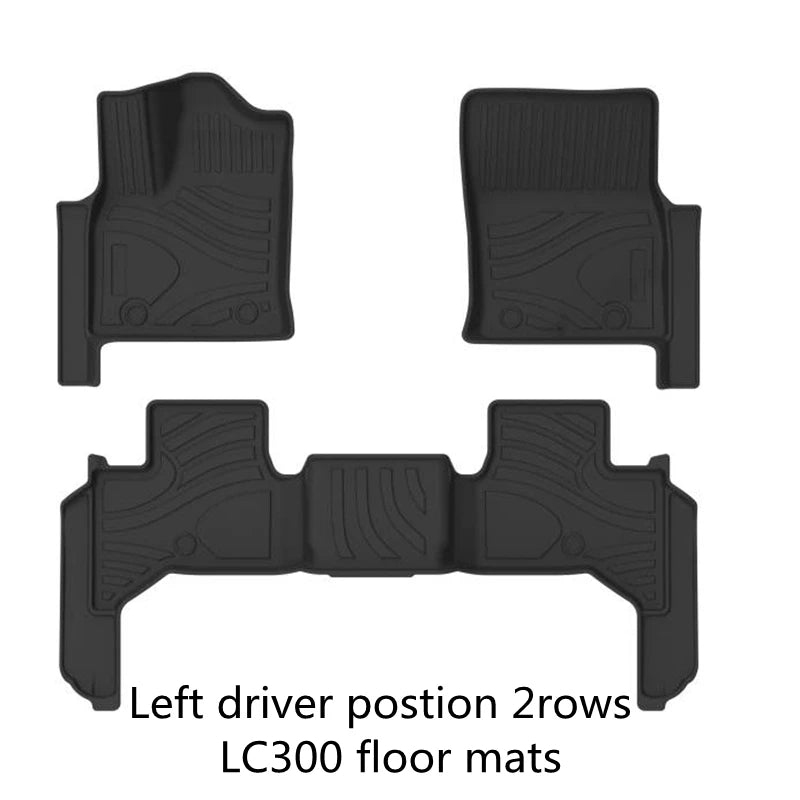 Use for Toyota Land Cruiser LC300 car carpet LC300 floor foot Mats Full Set Fit For LC300 waterproof floor mat LC300 floor mats