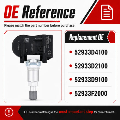 TPMS Sensor For Hyundai Elantra 2015-2020 433MHz 52933D4100 Tire Pressure Sensor
