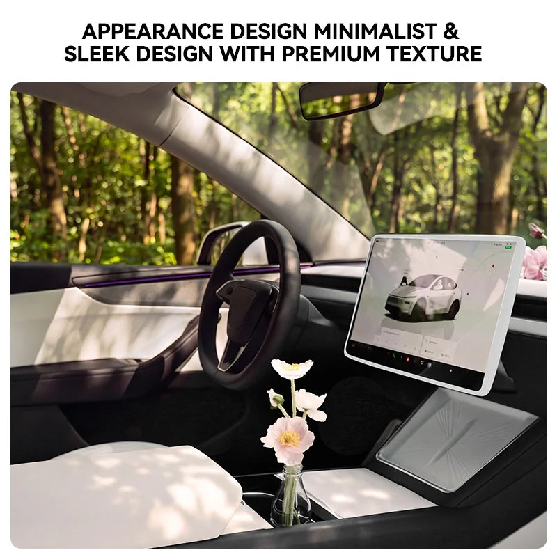 YZ For Tesla Model Y YL Juniper Model 3 Highland 2026 Console & Armrest Storage Box ABS Non-slip Mat Cup Holder Box Accessories