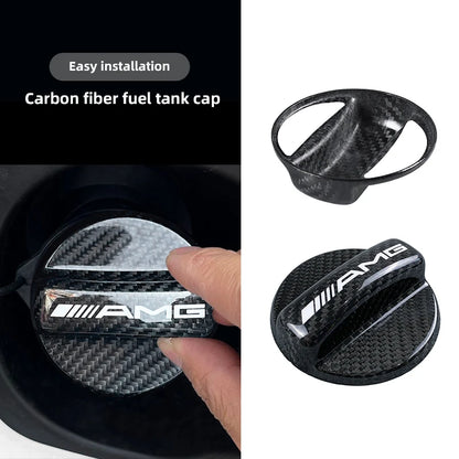 Car Fuel Tank Cap Cover Frosted Aluminum Alloy Lid Auto Accessories For Mercedes Benz AMG A B C E G C260 E300L A200L GLC300 CLA