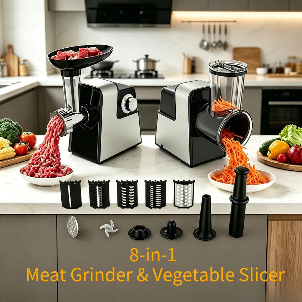 Multifunctional S6B Commercial Electric Food Processor Meat Grinder Sausage Stuffer Vegetable Cutter Slicer Shredder for Kitchen