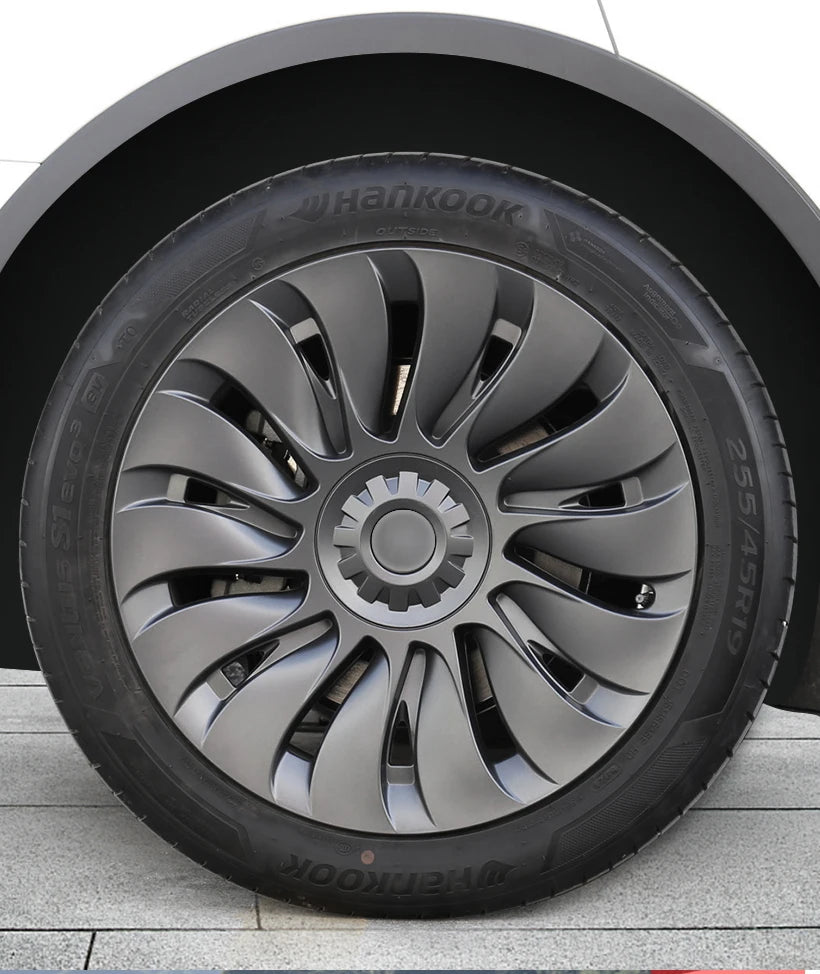 4PCS 19 Inch Hub Cap for Tesla Model Y 2024  Performance Replacement Wheel Hubcap Right&Left Wheel Cap Full Rim Cover Accessorie
